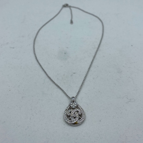 Stainless Steel and Crystal Necklace - Picture 1 of 4